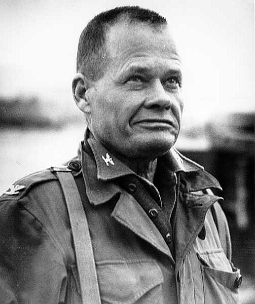 Lewis "Chesty" Puller.  A Confederate descendant who would become a Marine Corps legend.  