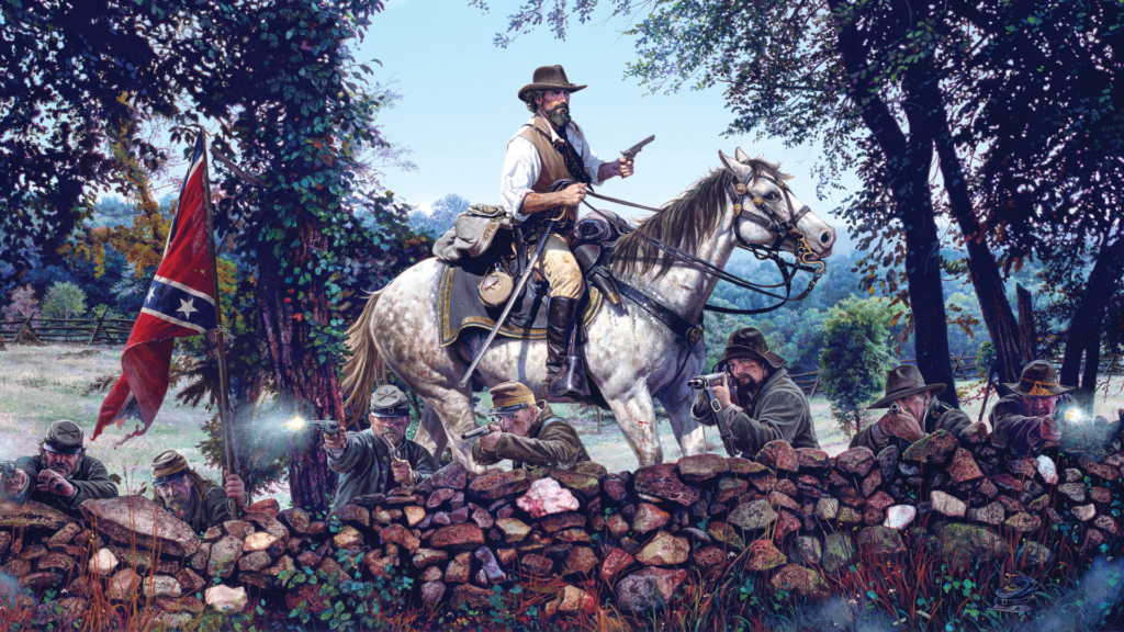 Nathan Bedford Forrest at the Battle of Brice’s Crossroads, his tactical masterpiece, June 10, 1864