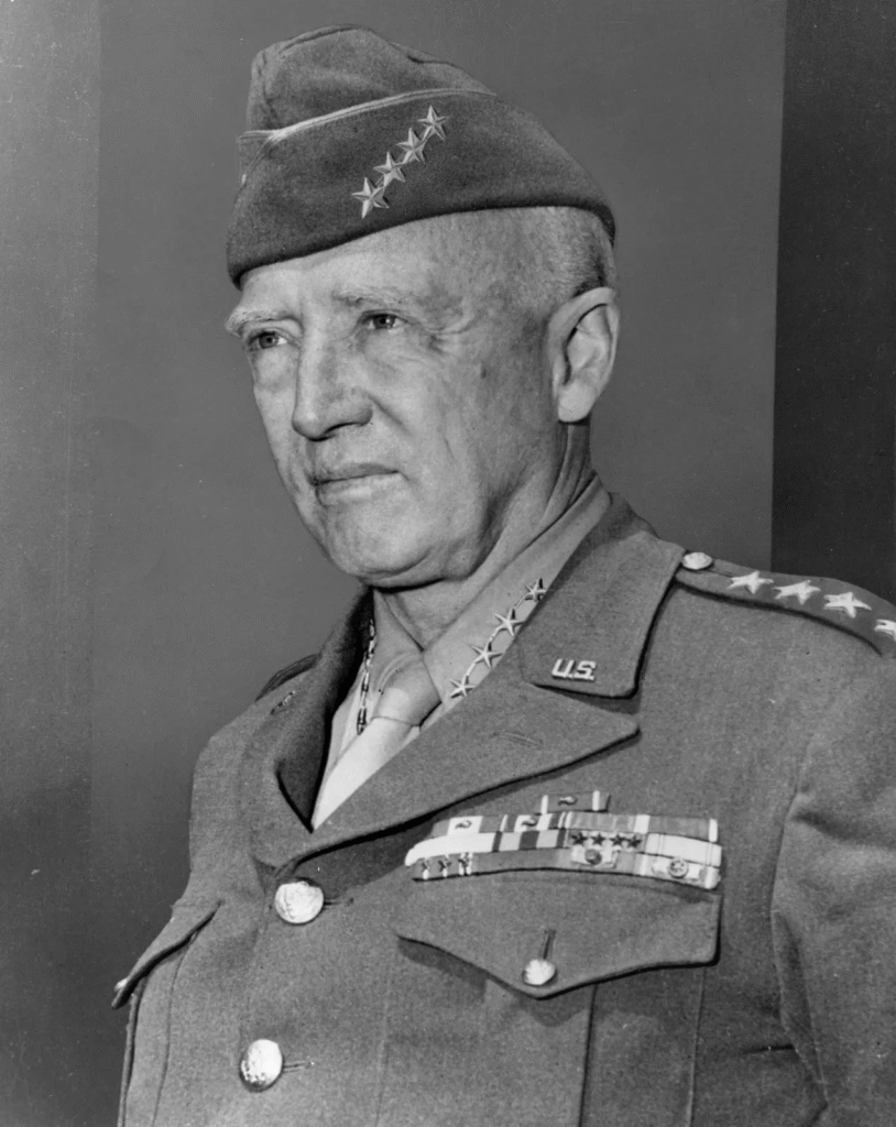 George S. Patton.  A Confederate descendant that would become one of the most famous WWII generals. 