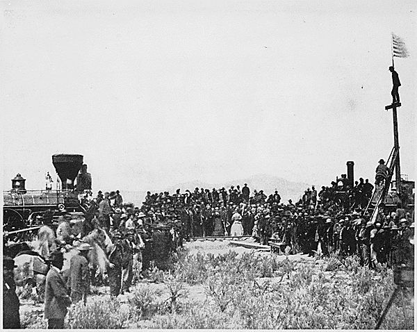 The completion of the transcontinental railroad allowed for the rapid expansion of the American West.  